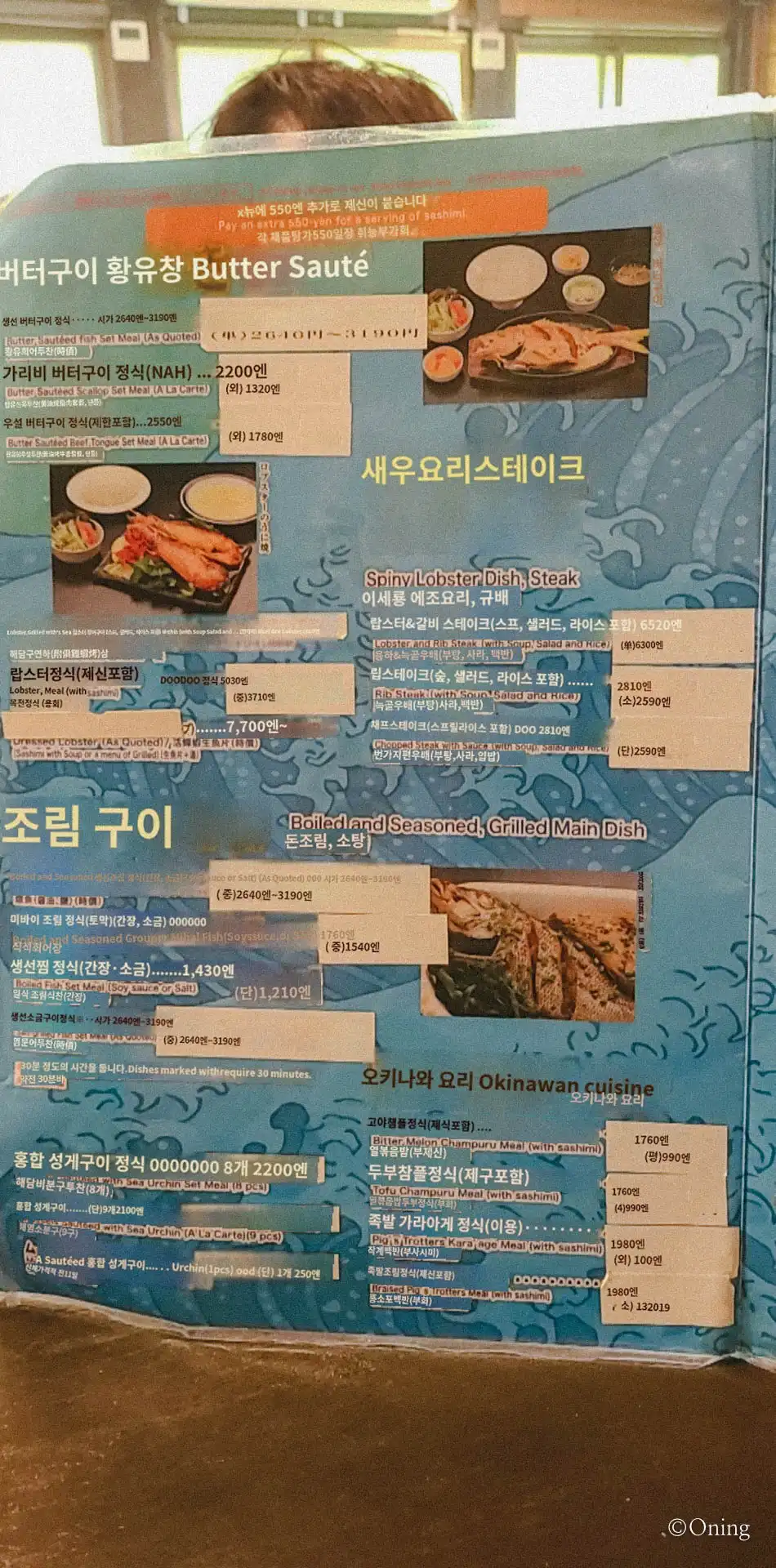 오키나와 가족여행 맛집 : 오키나와 아기랑 부모님 모두 만족한 해선식당 하마노야 20 오키나와 하마노야 메뉴