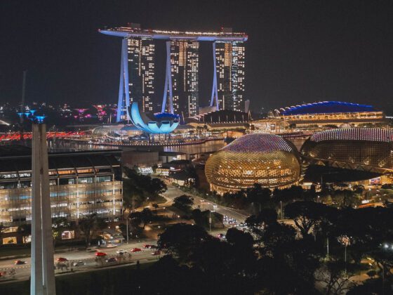 singapore travel singapore sands hotel night view