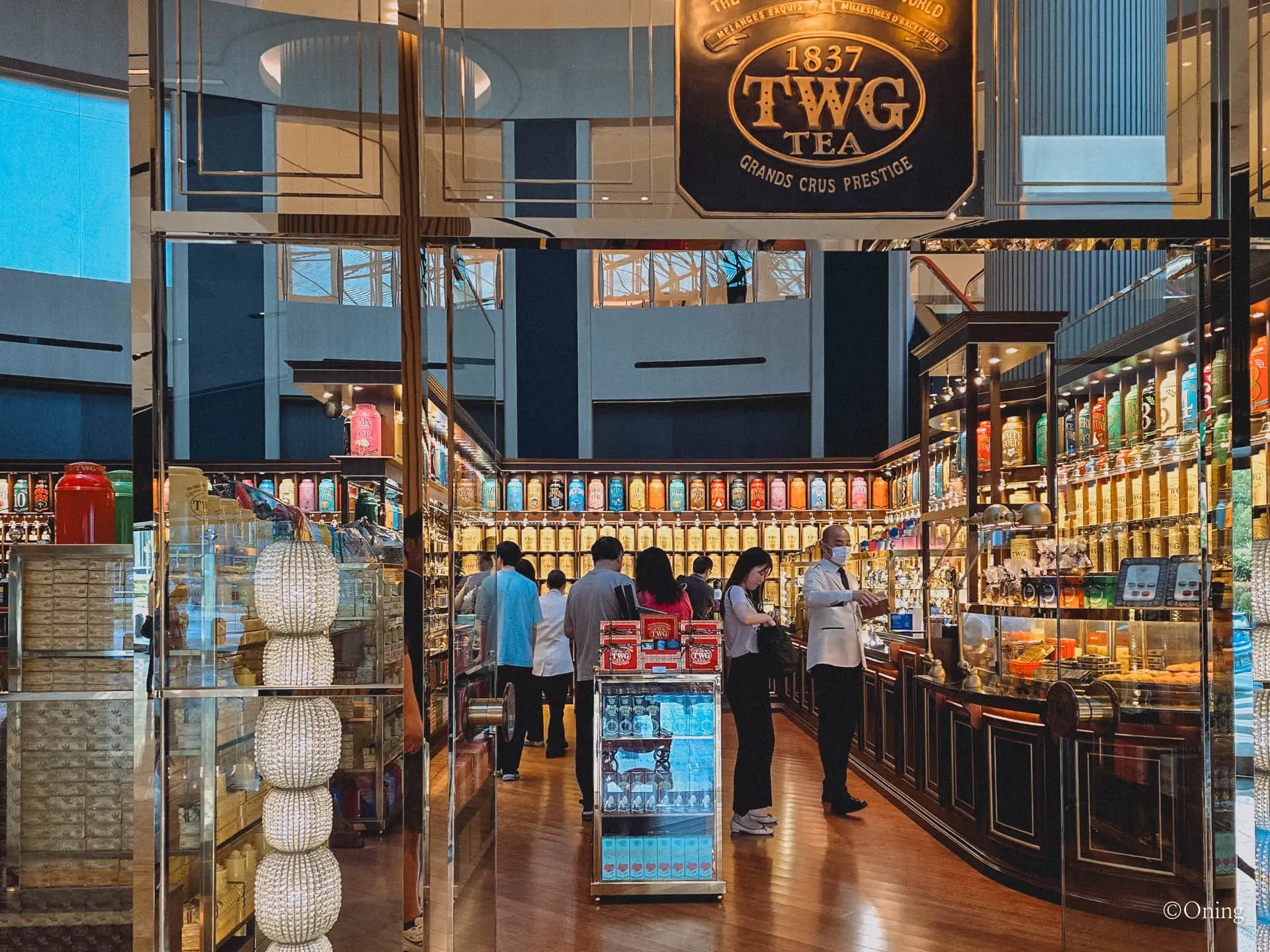 TWG and other shops at Raffles City Mall near Fairmont Singapore