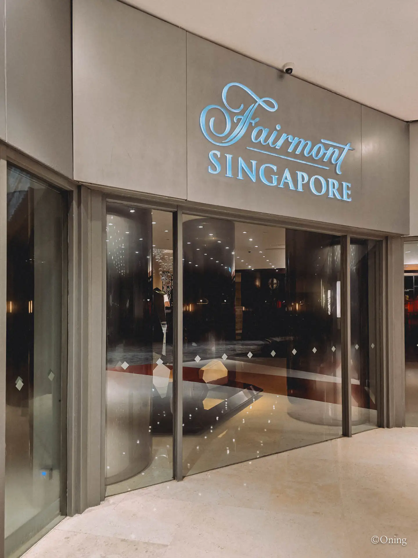 Fairmont Singapore hotel entrance at the City Hall area